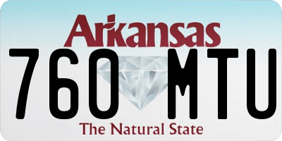 AR license plate 760MTU