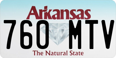 AR license plate 760MTV