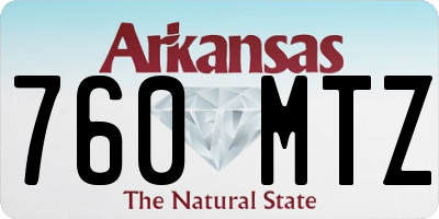AR license plate 760MTZ