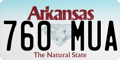 AR license plate 760MUA
