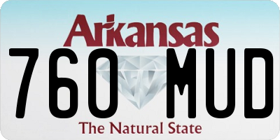 AR license plate 760MUD