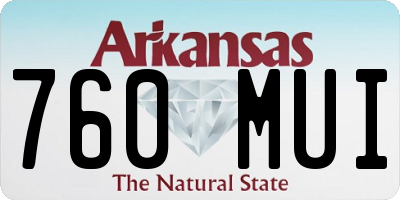 AR license plate 760MUI