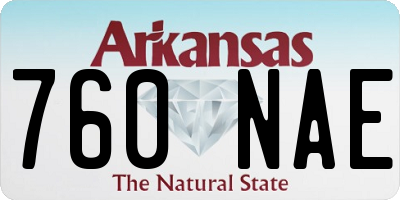 AR license plate 760NAE