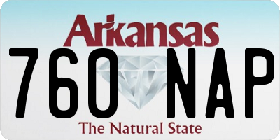 AR license plate 760NAP