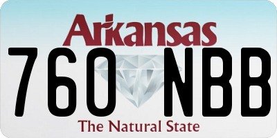AR license plate 760NBB