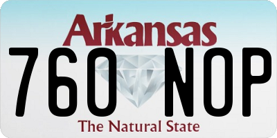 AR license plate 760NOP