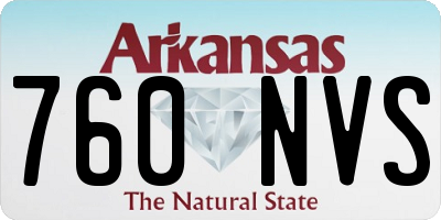AR license plate 760NVS