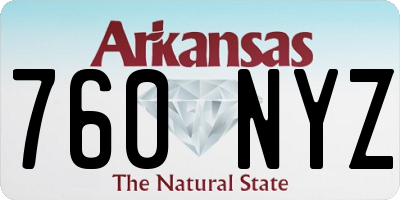 AR license plate 760NYZ