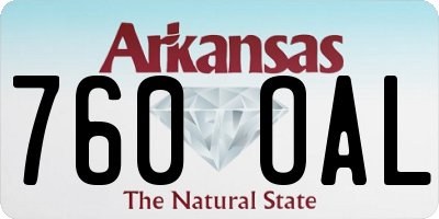 AR license plate 760OAL