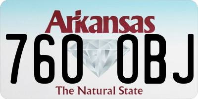 AR license plate 760OBJ