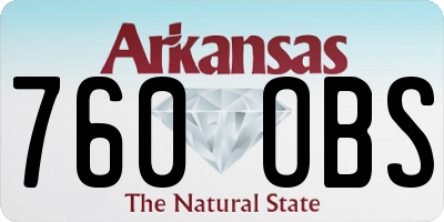 AR license plate 760OBS
