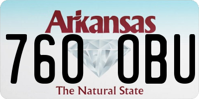 AR license plate 760OBU