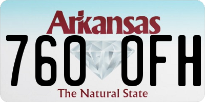 AR license plate 760OFH