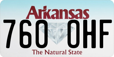 AR license plate 760OHF