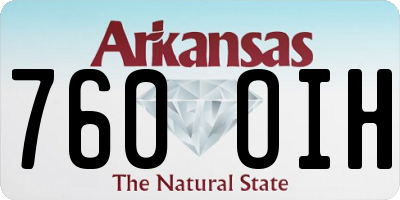 AR license plate 760OIH