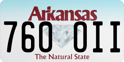 AR license plate 760OII