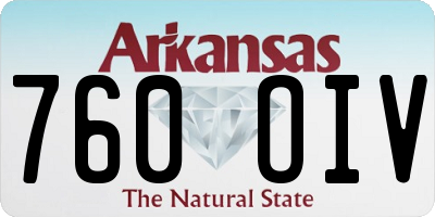 AR license plate 760OIV