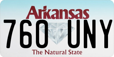 AR license plate 760UNY