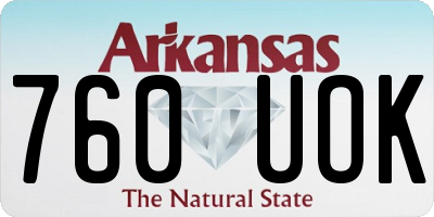 AR license plate 760UOK
