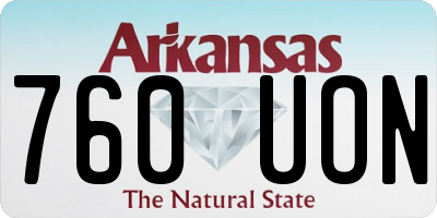AR license plate 760UON