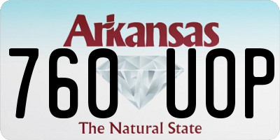 AR license plate 760UOP