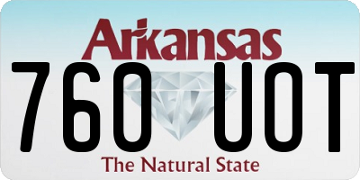 AR license plate 760UOT