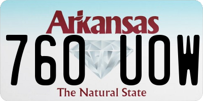 AR license plate 760UOW