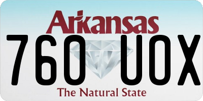 AR license plate 760UOX