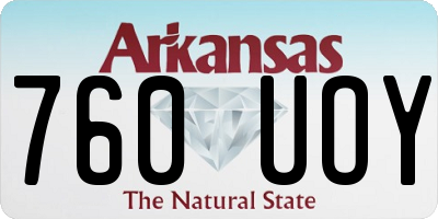 AR license plate 760UOY