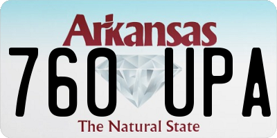AR license plate 760UPA