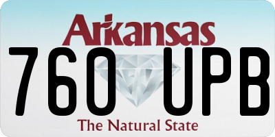 AR license plate 760UPB