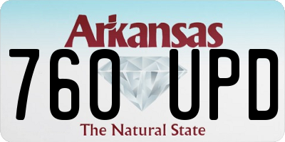 AR license plate 760UPD