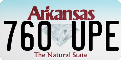 AR license plate 760UPE
