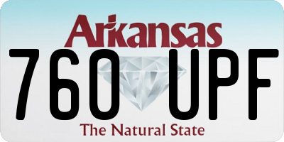 AR license plate 760UPF