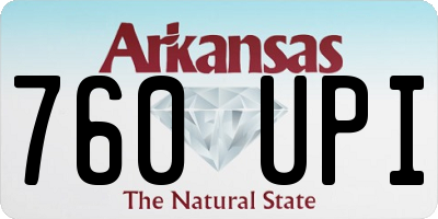 AR license plate 760UPI