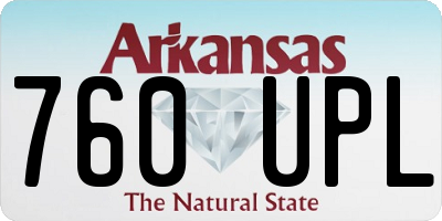 AR license plate 760UPL