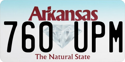 AR license plate 760UPM