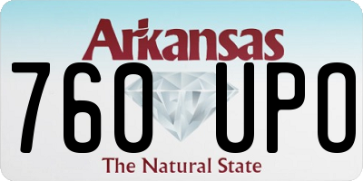 AR license plate 760UPO