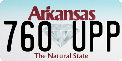 AR license plate 760UPP