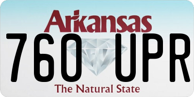 AR license plate 760UPR