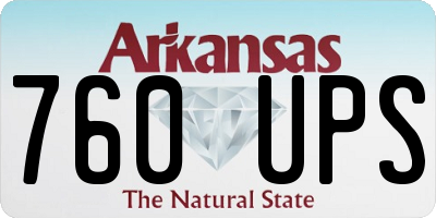 AR license plate 760UPS