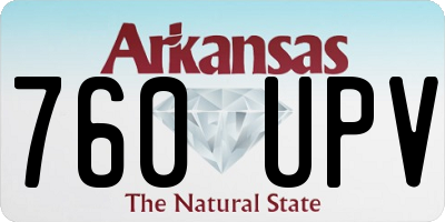 AR license plate 760UPV