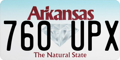AR license plate 760UPX