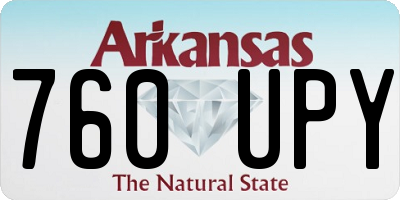 AR license plate 760UPY