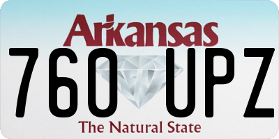 AR license plate 760UPZ