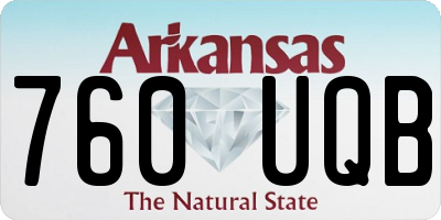 AR license plate 760UQB
