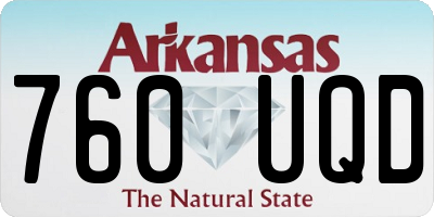 AR license plate 760UQD