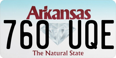 AR license plate 760UQE