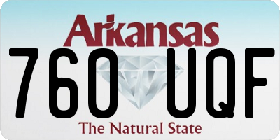 AR license plate 760UQF