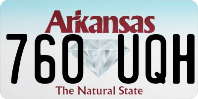 AR license plate 760UQH